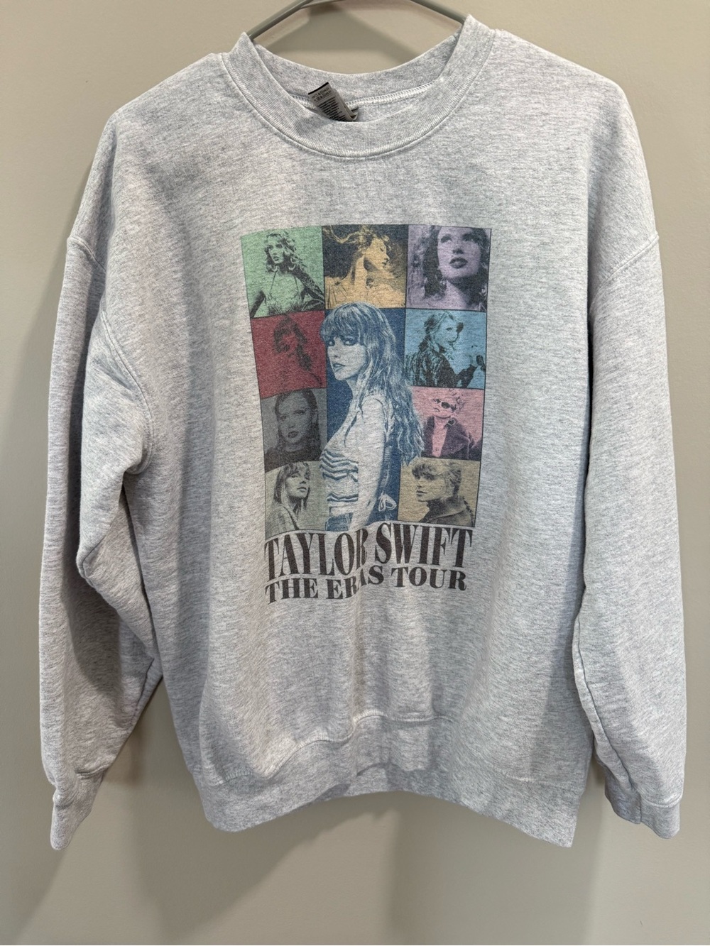Taylor Swift Light Gray Multicolor Eras Tour Sweatshirt